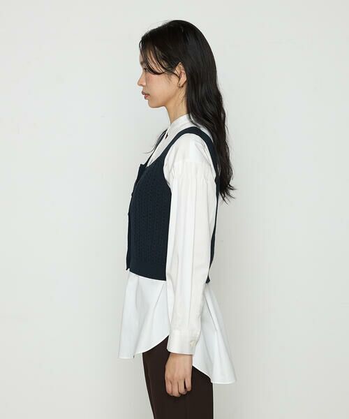 COMME CA COMFORT / コムサ・コンフォート（Lサイズ） ニット・セーター | 〔 TALLサイズ 〕 ケーブル編みニット ビスチェ | 詳細6