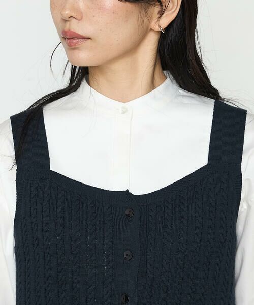 COMME CA COMFORT / コムサ・コンフォート（Lサイズ） ニット・セーター | 〔 TALLサイズ 〕 ケーブル編みニット ビスチェ | 詳細8