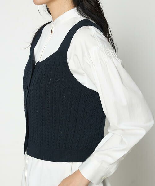 COMME CA COMFORT / コムサ・コンフォート（Lサイズ） ニット・セーター | 〔 TALLサイズ 〕 ケーブル編みニット ビスチェ | 詳細9