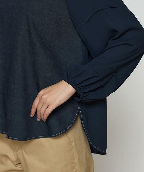 COMME CA COMFORT / コムサ・コンフォート（Lサイズ） シャツ・ブラウス | 〔 TALLサイズ 〕 オトナデニム デザインブラウス | 詳細12