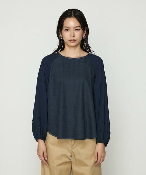 COMME CA COMFORT / コムサ・コンフォート（Lサイズ） シャツ・ブラウス | 〔 TALLサイズ 〕 オトナデニム デザインブラウス | 詳細7