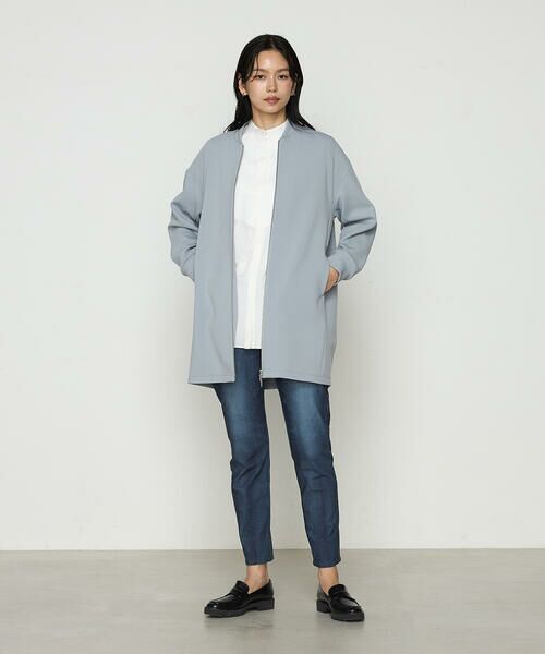 COMME CA COMFORT / コムサ・コンフォート（Lサイズ） シャツ・ブラウス | 〔 TALLサイズ 〕 コットンサテンオルタージュ ロングシャツ | 詳細1