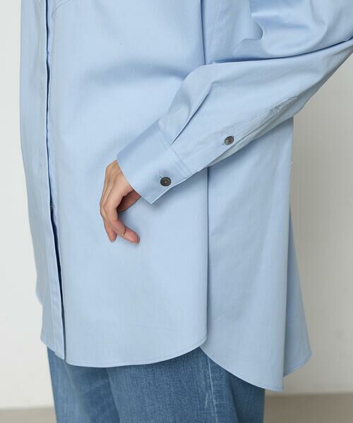 COMME CA COMFORT / コムサ・コンフォート（Lサイズ） シャツ・ブラウス | 〔 TALLサイズ 〕 コットンサテンオルタージュ ロングシャツ | 詳細16