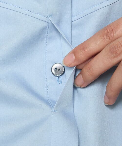 COMME CA COMFORT / コムサ・コンフォート（Lサイズ） シャツ・ブラウス | 〔 TALLサイズ 〕 コットンサテンオルタージュ ロングシャツ | 詳細17