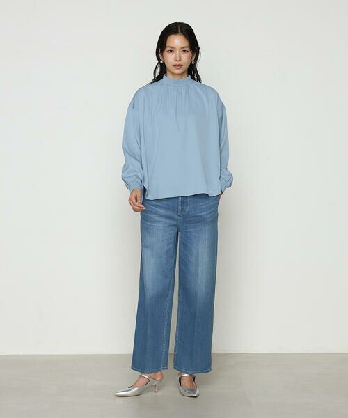 COMME CA COMFORT / コムサ・コンフォート（Lサイズ） カットソー | 〔 TALLサイズ 〕 起毛ストレッチサテン リブギャザープルオーバー | 詳細17