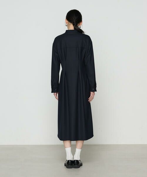 COMME CA COMFORT / コムサ・コンフォート（Lサイズ） ロング・マキシ丈ワンピース | 〔 TALLサイズ 〕 両面起毛ツイル シャツドレス | 詳細11