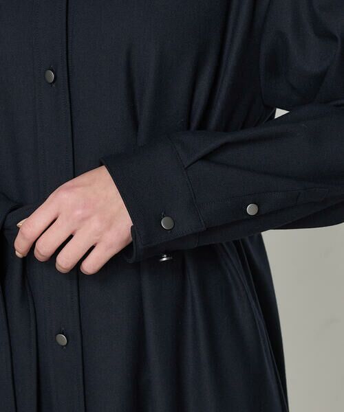 COMME CA COMFORT / コムサ・コンフォート（Lサイズ） ロング・マキシ丈ワンピース | 〔 TALLサイズ 〕 両面起毛ツイル シャツドレス | 詳細13