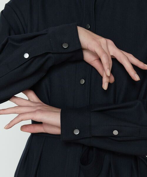 COMME CA COMFORT / コムサ・コンフォート（Lサイズ） ロング・マキシ丈ワンピース | 〔 TALLサイズ 〕 両面起毛ツイル シャツドレス | 詳細17