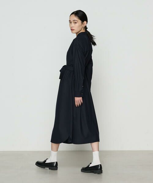 COMME CA COMFORT / コムサ・コンフォート（Lサイズ） ロング・マキシ丈ワンピース | 〔 TALLサイズ 〕 両面起毛ツイル シャツドレス | 詳細5
