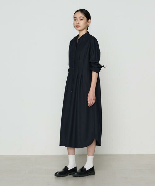 COMME CA COMFORT / コムサ・コンフォート（Lサイズ） ロング・マキシ丈ワンピース | 〔 TALLサイズ 〕 両面起毛ツイル シャツドレス | 詳細7