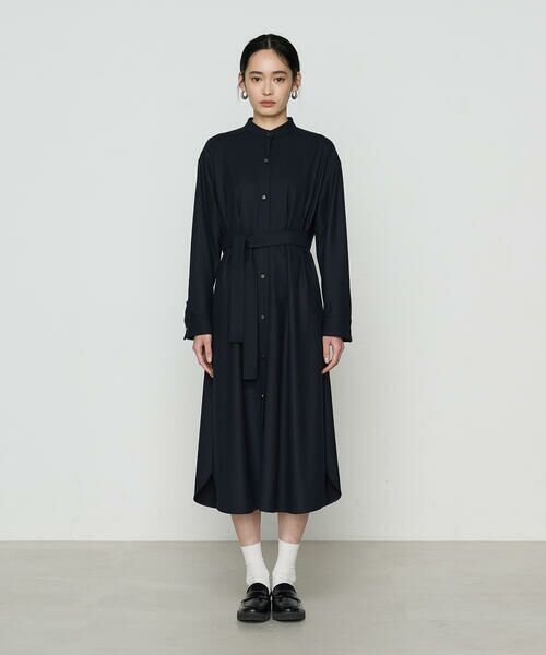 COMME CA COMFORT / コムサ・コンフォート（Lサイズ） ロング・マキシ丈ワンピース | 〔 TALLサイズ 〕 両面起毛ツイル シャツドレス | 詳細9