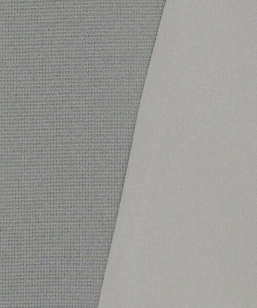 COMME CA COMFORT / コムサ・コンフォート（Lサイズ） シャツ・ブラウス | 〔 +サイズ 〕 バックサテン梨地 ニットドッキングブラウス | 詳細1