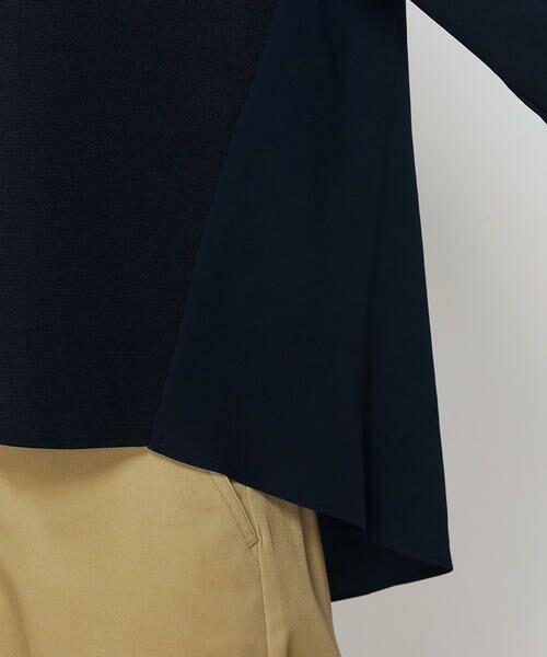 COMME CA COMFORT / コムサ・コンフォート（Lサイズ） シャツ・ブラウス | 〔 +サイズ 〕 バックサテン梨地 ニットドッキングブラウス | 詳細10