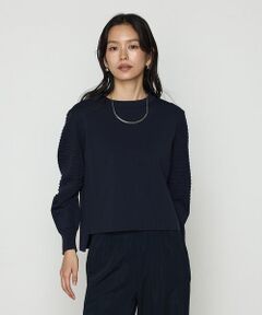 COMME CA COMFORT / コムサ・コンフォート（Lサイズ） ニット・セーター | 〔 +サイズ 〕 ブライトストレッチヤーン ミラノリブバナナスリーブセーター