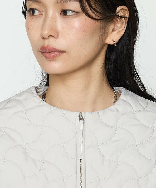 COMME CA COMFORT / コムサ・コンフォート（Lサイズ） ブルゾン | 〔 +サイズ 〕 波柄Wキルト ノーカラーブルゾン | 詳細11