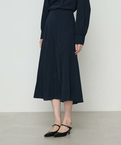 COMME CA COMFORT/コムサ・コンフォート(Lサイズ) 〔 TALLサイズ 〕 フィネスボイル スカート 09:ダークネイビー 15号 COMME CA COMFORT/コムサ・コンフォート(Lサイズ) 〔 TALLサイズ 〕 フィネスボイル スカート 09:ダークネイビー 15号