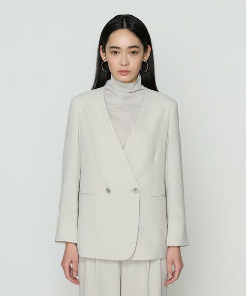 COMME CA COMFORT / コムサ・コンフォート（Lサイズ） セットアップ | 〔 TALLサイズ 〕 【セットアップ対応】アチェローザダブルクロス ノーカラージャケット | 詳細8