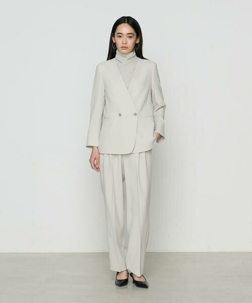 COMME CA COMFORT / コムサ・コンフォート（Lサイズ） セットアップ | 〔 TALLサイズ 〕 【セットアップ対応】アチェローザダブルクロス ノーカラージャケット | 詳細2