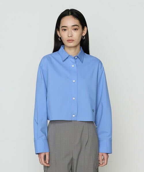 COMME CA COMFORT / コムサ・コンフォート（Lサイズ） シャツ・ブラウス | 〔 TALLサイズ 〕 ストライプタイプライター／バルキーオックスフォード クロップドシャツ | 詳細22