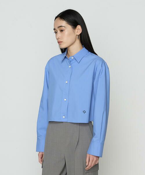 COMME CA COMFORT / コムサ・コンフォート（Lサイズ） シャツ・ブラウス | 〔 TALLサイズ 〕 ストライプタイプライター／バルキーオックスフォード クロップドシャツ | 詳細23