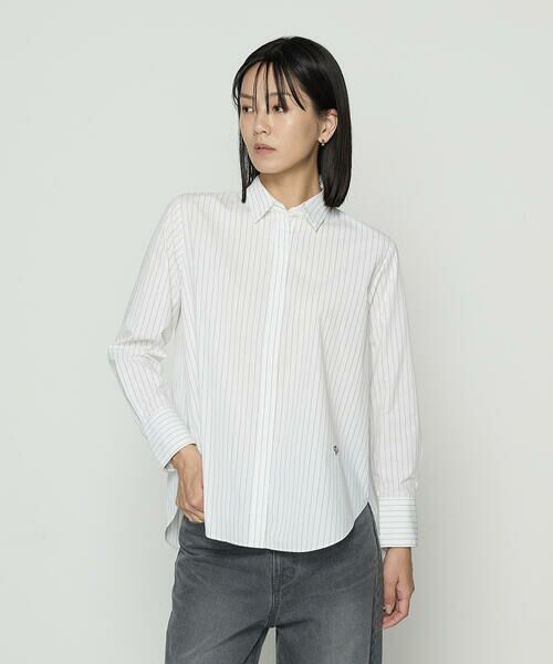 COMME CA COMFORT / コムサ・コンフォート（Lサイズ） シャツ・ブラウス | 〔 TALLサイズ 〕 ストライプタイプライター／バルキーオックスフォード シャツ | 詳細4