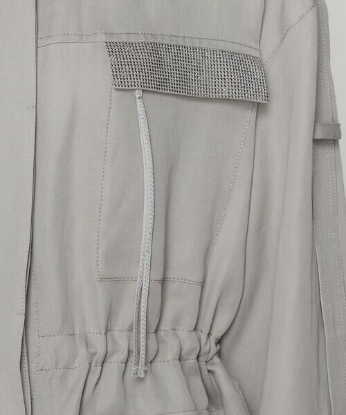 COMME CA COMFORT / コムサ・コンフォート（Lサイズ） ブルゾン | 〔 TALLサイズ 〕 テンセルリネンサテン ミリタリー調シャツブルゾン | 詳細17