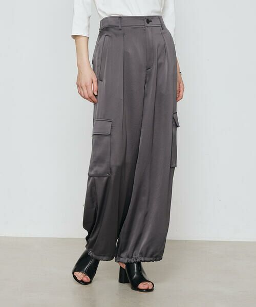 COMME CA COMFORT / コムサ・コンフォート（Lサイズ） その他パンツ | 〔 TALLサイズ 〕 トリアセテート／ポリエステルサテン カーゴパンツ | 詳細2