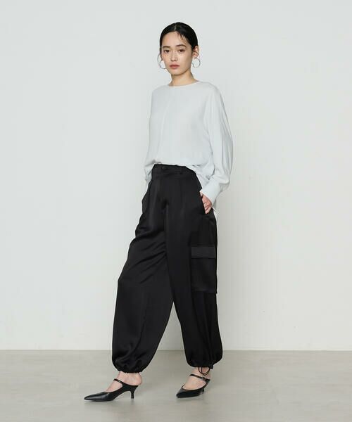 COMME CA COMFORT / コムサ・コンフォート（Lサイズ） その他パンツ | 〔 TALLサイズ 〕 トリアセテート／ポリエステルサテン カーゴパンツ | 詳細4