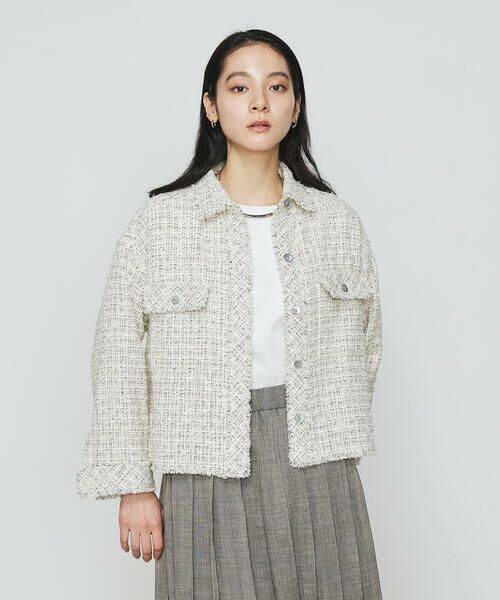 COMME CA COMFORT/コムサ・コンフォート(Lサイズ) 〔 TALLサイズ 〕 サマーツイード クロプトシャツ 04:チャコール 15号 COMME CA COMFORT/コムサ・コンフォート(Lサイズ) 〔 TALLサイズ 〕 サマーツイード クロプトシャツ 04:チャコール 15号