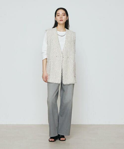 COMME CA COMFORT / コムサ・コンフォート（Lサイズ） ベスト | 〔 TALLサイズ 〕 サマーツイード ジレ | 詳細1