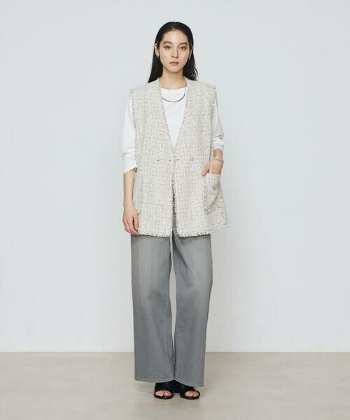 COMME CA COMFORT / コムサ・コンフォート（Lサイズ） ベスト | 〔 TALLサイズ 〕 サマーツイード ジレ | 詳細2