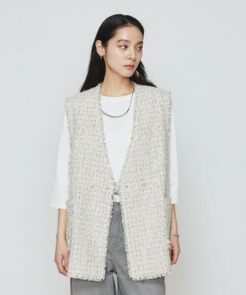 COMME CA COMFORT / コムサ・コンフォート（Lサイズ） ベスト | 〔 TALLサイズ 〕 サマーツイード ジレ | 詳細6