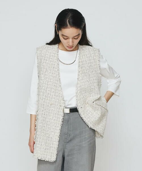 COMME CA COMFORT / コムサ・コンフォート（Lサイズ） ベスト | 〔 TALLサイズ 〕 サマーツイード ジレ | 詳細7