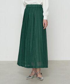 COMME CA COMFORT / コムサ・コンフォート（Lサイズ） ロング・マキシ丈スカート | 〔 TALLサイズ 〕 ラミー プリーツスカート