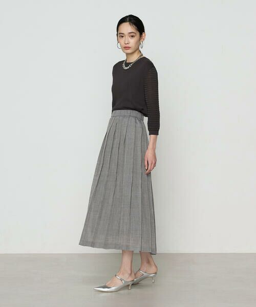 COMME CA COMFORT / コムサ・コンフォート（Lサイズ） ロング・マキシ丈スカート | 〔 TALLサイズ 〕 ラミー プリーツスカート | 詳細2