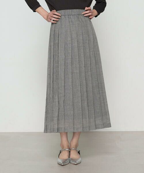 COMME CA COMFORT / コムサ・コンフォート（Lサイズ） ロング・マキシ丈スカート | 〔 TALLサイズ 〕 ラミー プリーツスカート | 詳細3