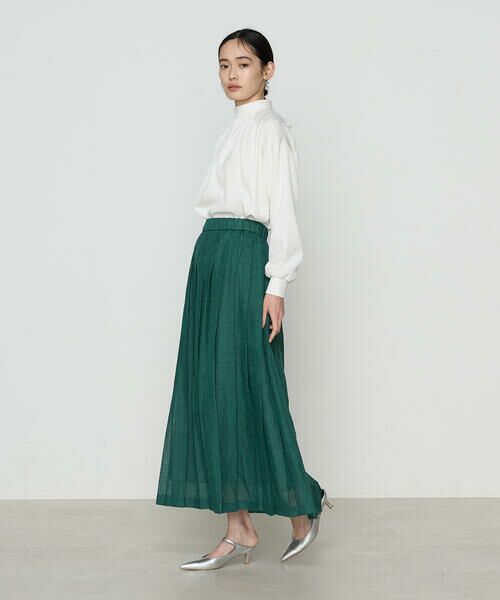 COMME CA COMFORT / コムサ・コンフォート（Lサイズ） ロング・マキシ丈スカート | 〔 TALLサイズ 〕 ラミー プリーツスカート | 詳細6