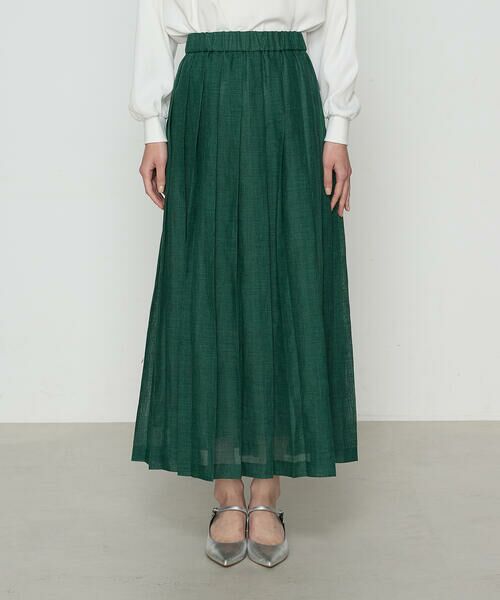 COMME CA COMFORT / コムサ・コンフォート（Lサイズ） ロング・マキシ丈スカート | 〔 TALLサイズ 〕 ラミー プリーツスカート | 詳細9
