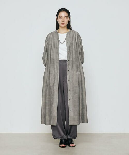 COMME CA COMFORT / コムサ・コンフォート（Lサイズ） ロング・マキシ丈ワンピース | 〔 TALLサイズ 〕 ラミーシャツ ドレス | 詳細1