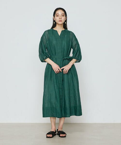 COMME CA COMFORT / コムサ・コンフォート（Lサイズ） ロング・マキシ丈ワンピース | 〔 TALLサイズ 〕 ラミーシャツ ドレス | 詳細5