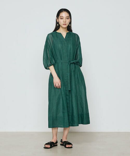 COMME CA COMFORT / コムサ・コンフォート（Lサイズ） ロング・マキシ丈ワンピース | 〔 TALLサイズ 〕 ラミーシャツ ドレス | 詳細6