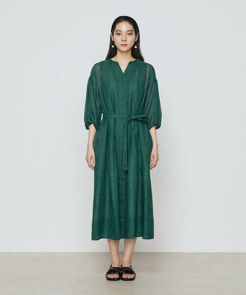 COMME CA COMFORT / コムサ・コンフォート（Lサイズ） ロング・マキシ丈ワンピース | 〔 TALLサイズ 〕 ラミーシャツ ドレス | 詳細7