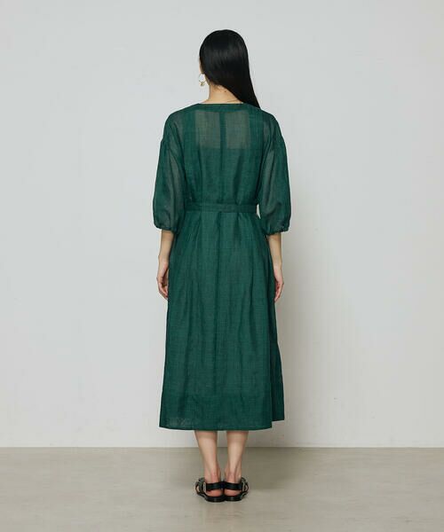 COMME CA COMFORT / コムサ・コンフォート（Lサイズ） ロング・マキシ丈ワンピース | 〔 TALLサイズ 〕 ラミーシャツ ドレス | 詳細9