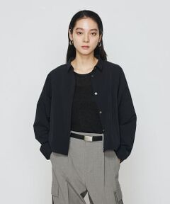 COMME CA COMFORT / コムサ・コンフォート（Lサイズ） ブルゾン | 〔 +サイズ 〕 ストレッチタフタ シャツブルゾン