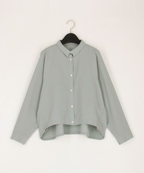 COMME CA COMFORT/コムサ・コンフォート(Lサイズ) 〔 +サイズ 〕 ストレッチタフタ シャツブルゾン 03:ライトグレー 15号 COMME CA COMFORT/コムサ・コンフォート(Lサイズ) 〔 +サイズ 〕 ストレッチタフタ シャツブルゾン 03:ライトグレー 15号