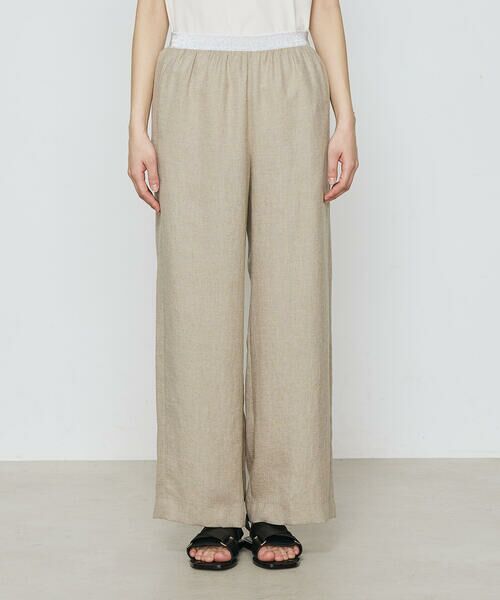 COMME CA COMFORT / コムサ・コンフォート（Lサイズ） その他パンツ | 〔 +サイズ 〕 麻調合繊 ワイドパンツ | 詳細20