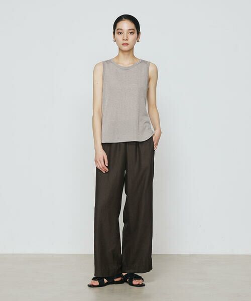 COMME CA COMFORT / コムサ・コンフォート（Lサイズ） その他パンツ | 〔 +サイズ 〕 麻調合繊 ワイドパンツ | 詳細26