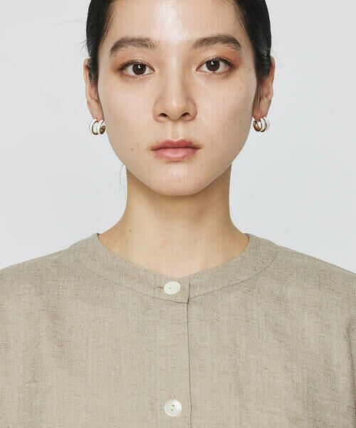 COMME CA COMFORT / コムサ・コンフォート(Lサイズ) シャツ・ブラウス | 〔 +サイズ 〕 麻調合繊 レイヤードブルゾン | 詳細15