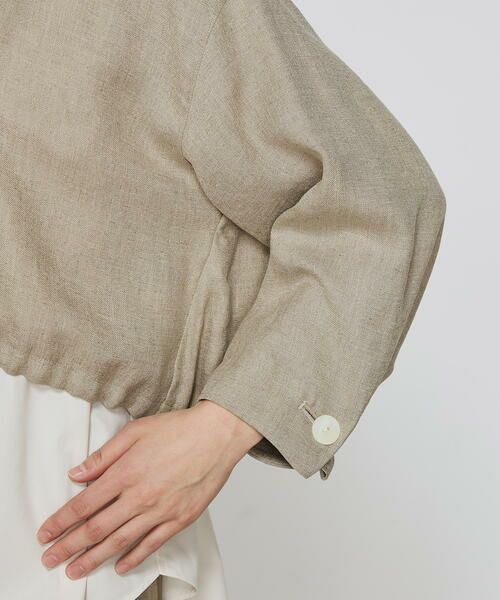 COMME CA COMFORT / コムサ・コンフォート(Lサイズ) シャツ・ブラウス | 〔 +サイズ 〕 麻調合繊 レイヤードブルゾン | 詳細16