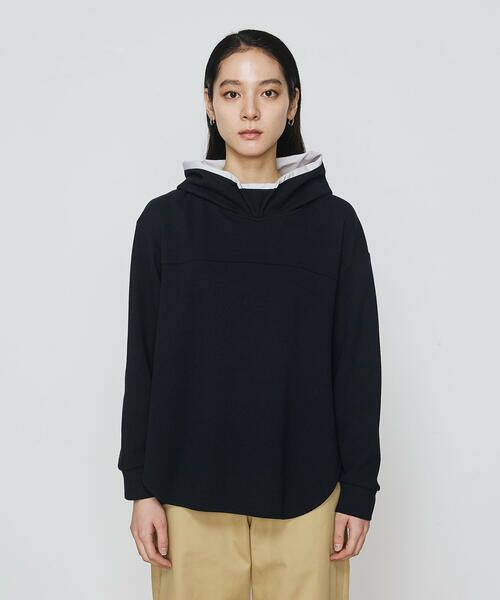 COMME CA COMFORT / コムサ・コンフォート（Lサイズ） スウェット | 〔 +サイズ 〕 ブークレダンボール レイヤード風フード付トレーナー | 詳細5